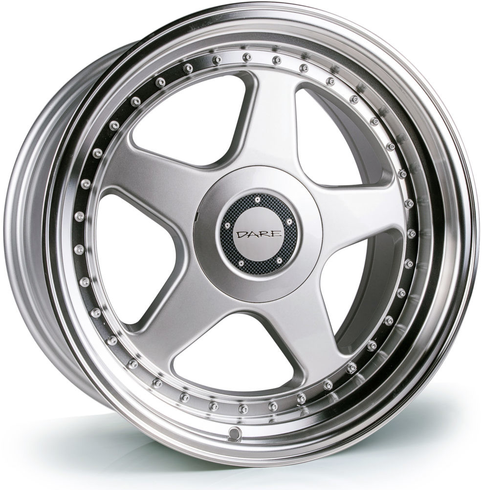 DARE F5 8x18 5x112-5x120 ET40 silver polished lip