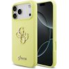 Guess Liquid Silicone 4G Metal Logo Zadní Kryt pro iPhone 17 Pro Max Yellow