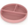 PETITE&MARS Tanierik silikónový deliaci okrúhly Take&Match Dusty Rose 6m+