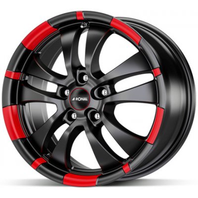 Ronal R59 7x16 5x100 ET38 black polished red