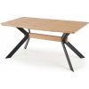 HALMAR Jedálenský stôl rozkladací BACARDI čierna/dub natural drevo 160-220 cm x 76 cm x 90 cm