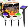 Interlook FLD-19-W | Záhradná solárna lampa LED Mushrooms 3 ks | 22 cm, 600 mAh