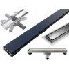 Mexen Flat 360 ° MGB otočný odtokový žľab 70 cm čierne sklo - 1026070-40