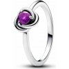 PANDORA prsten Fialový kruh věčnosti 50