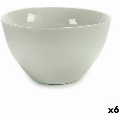 BigBuy Home Miska porcelán biela 6 ks 13 x 7,2 x 13 cm 600 ml