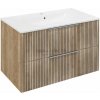 CIRASA kúpeľňová skrinka s umývadlom 80 cm dub alabama strip (Umývadlo so skrinkou)