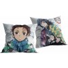 Halantex · Obojstranný vankúš Demon Slayer: Kimetsu no Yaiba - Zabijak démonov - motív Tandžiró a Tomioka - 40 x 40 cm