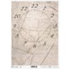 Ryžový papier Vintage hodiny (210 x 297 mm)
