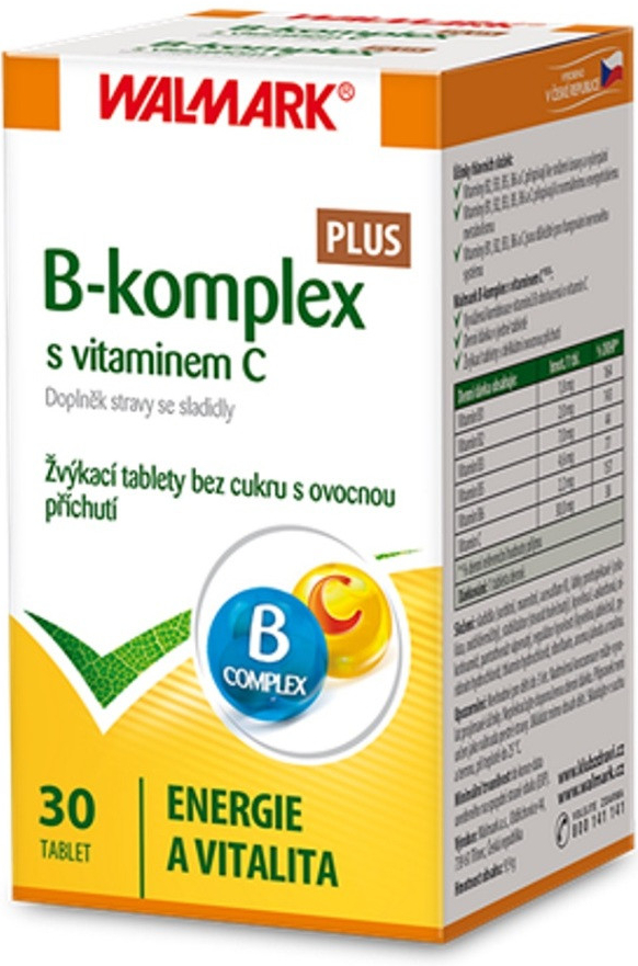 Walmark B-Komplex+vitamín c s ovocnou príchuťou 30 tabliet od 3,04 € -  Heureka.sk