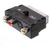 Adaptér PremiumCord SCART-3x cinch + S-video s prepínačom IN/OUT kjsa-01