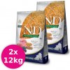 N&D Ancestral Grain Puppy Medium & Maxi Lamb Spelt Oats & Blueberry 2 x 12 kg