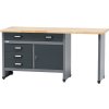 Pracovný stôl Küpper 1700 x 840 x 600 mm 1 zásuvka 4 dvierka antracit sivá