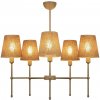 Belis Luster na tyči MADELA 5xE14/40W/230V juta/béžová 0243 + záruka 3 roky zadarmo
