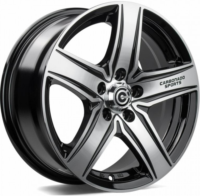 Carbonado Gtr Sports 1 5.5x13 4x100 ET30 black front polished