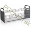 Hliníkový stojan na skúmavky, 22 miest pre priemer 17 mm, laboratórny, odolný hliníkový plech 1,2 mm. Praktický organizér na 22 skúmaviek s priemerom 17mm.