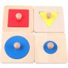 Montessori Sada 4 geometrických tvarov - puzzle