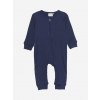 Detský overal s dlhým rukávom z bavlny a modalu modrý Dark Navy Minymo