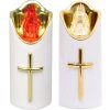 Cortina Led sviečka Rico, bielo zlatá, červená 12,5 cm, 1 ks, Akcia