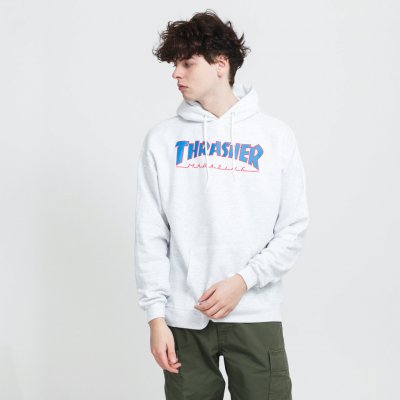 Thrasher Outlined hoodie ash grey sivá