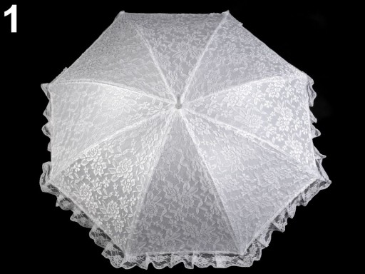 Svadobný dáždnik s čipkou biela snehová od 23,31 € - Heureka.sk