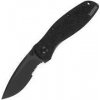 Kershaw 1670GBBLKST BLUR Serrated Black vreckový nôž 8,6 cm, celočierna, hliník, rozbíjač skla