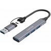 Canyon DS-02 šedý CNS-TDS02G - USB / USB-C rozbočovač (HUB) 4port