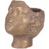 Betónový obal na kvetináč hlava, medená, pr. 14 cm, 18 x 14 x 19 cm