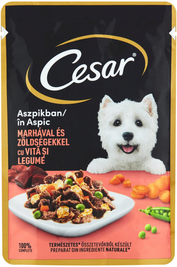 Cesar Kompletné mokré pre dospelé psy s hovädzím a zeleninou 100 g