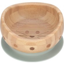 Lässig 4babies Bowl Bamboo/Bowl Bamboo/Wood Little Chums cat with suction pad/silicone 1310049108