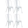 Sada 4 stoličiek Benedikt, biela