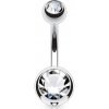 Steel Edge Piercing do pupku z chirurgickej ocele SENS04 Farba: Biela