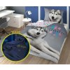 Detexpol Obliečky Husky svietiace Bavlna 140x200 70x80