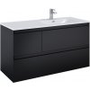 Lotosan AKRA Skrinka pod umývadlo / dosku 120 cm (120 (40 + 80) x 63,5 x 45,8 cm), pravá, asymetrická vrchná časť: 2 zásuvky (40 + 80) - ľavá s organizérom a výrezom na sifón, spodná časť: 1 zásuvka,