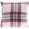 Homestyling vankúš kostka bílá/červená 45x45