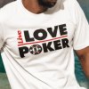 Tričko s potlačou Live love poker Dámsky Biela M
