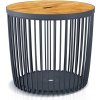 Prosperplast CLUB Univerzálna kôš / stolík s bambusovým vekom 45cm, antracit ICLU50T