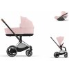 Cybex Platinum CYBEX e-Priam Travel Set + Cloud T Plus i-Size peach pink 2032 chrome with brown details