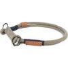 BE NORDIC okrúhly polosťahovací kožený obojok, šedá L-XL: 55 cm/ 10 mm