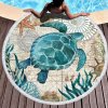 Kruhová plážová osuška Korytnačka modrá