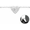 All4Silver strieborná retiazka na nohu srdce M31118-A4S