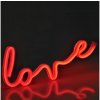 Polux | LED Neónová nástenná dekorácia LOVE LED/3W/3xAA USB červená | SA1969