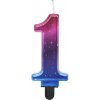 Dortisimo Tortové sviečky -metalická nočná obloha 1 (8cm)