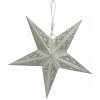 Kontrast Závesná svietiaca LED hviezda CALORE 45 cm strieborná
