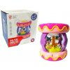 LEAN TOYS Interaktívny hudobný bubon s kolotočom - ružový