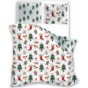 Faro · Vianočné bavlnené posteľné obliečky – motív Medovníček a Vianočný les - 100% bavlna - 70 x 90 cm + 140 x 200 cm