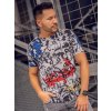 Sivé pánske tričko s potlačou Bolf 14901A