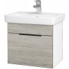 Dreja Umývadlová skrinka SOLO SZZ 50 - N01 Biela lesk / Úchytka T07 / D05 Oregon