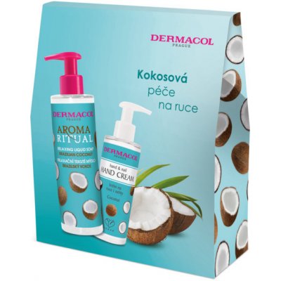 Dermacol - Darčekový balíček Aroma Ritual - kokosové mydlo, krém na ruky a nechty