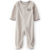 CARTER'S Overal na zips fleece Sleep & Play brown Fox chlapec 3m/veľ.62
