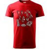 Horolezecké karabíny - Klasické pánske tričko vyššej gramáže - M ( Červená )